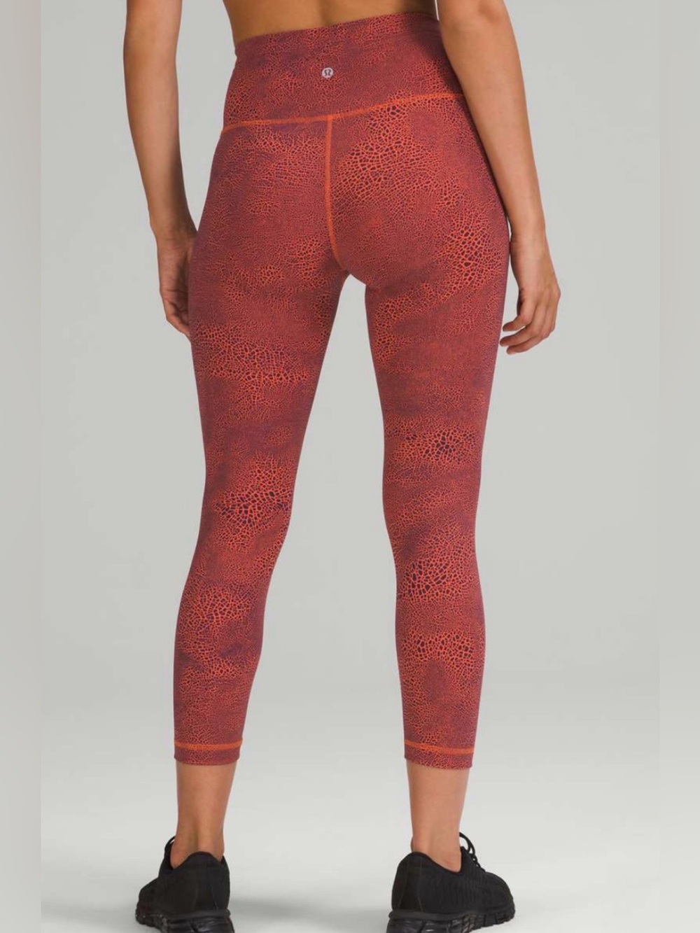 lululemon athletica High-Rise Ankle Leggings - Rust & Black Print